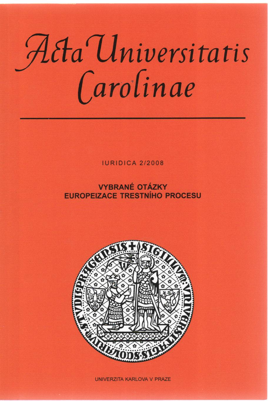 Vybrané otázky europeizace trestního procesu