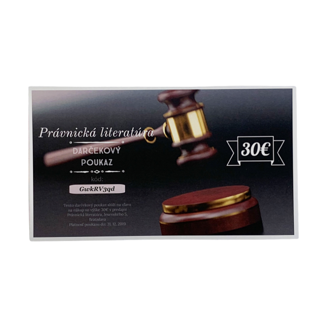 Darčeková poukážka 30