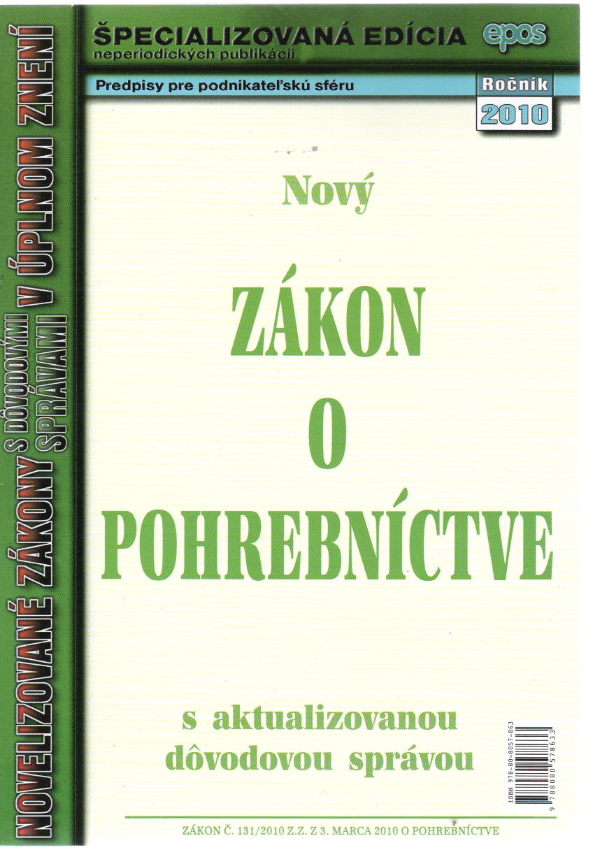 Zákon o pohrebníctve 