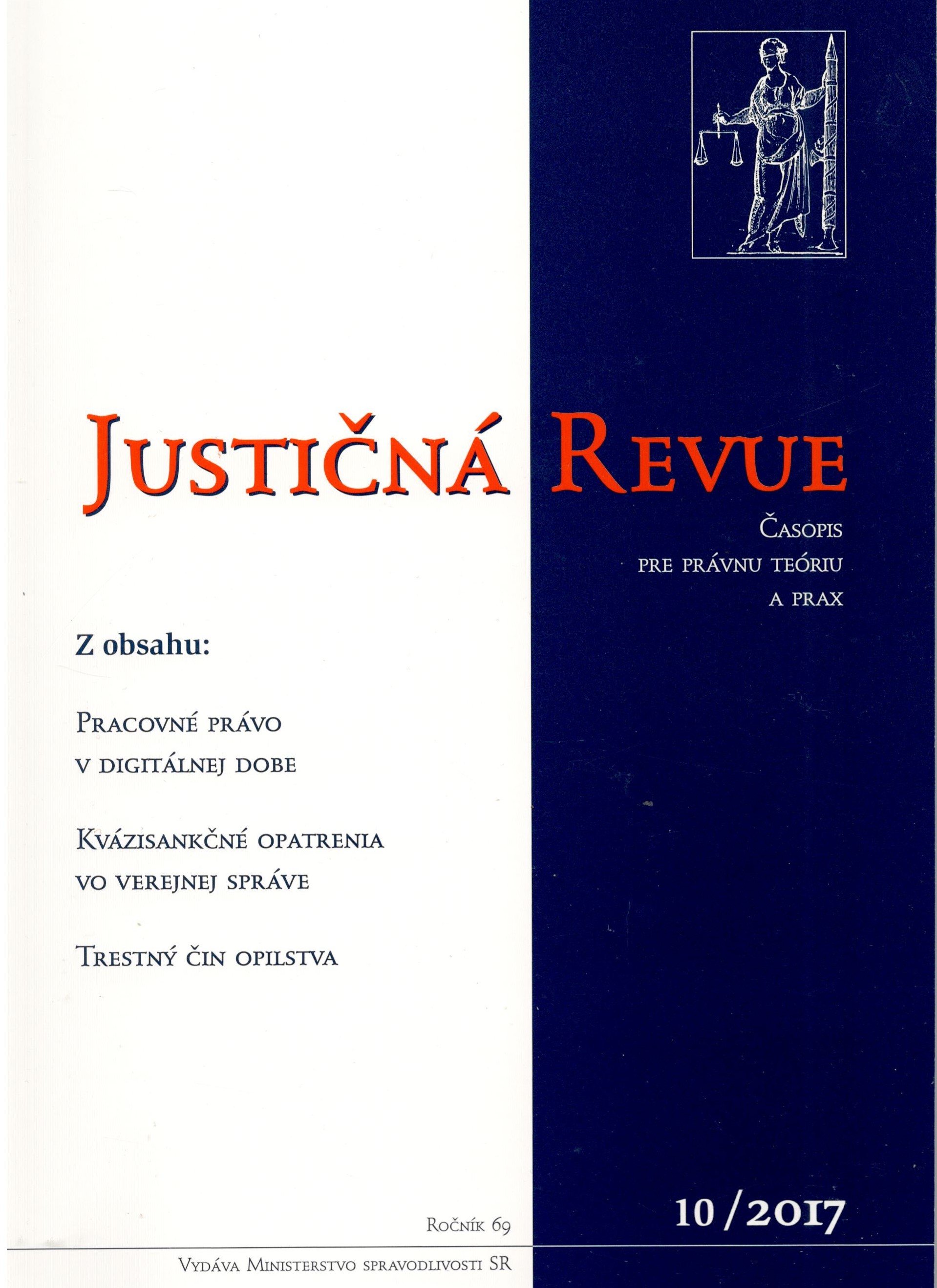 Justičná revue 10/2017 + CD