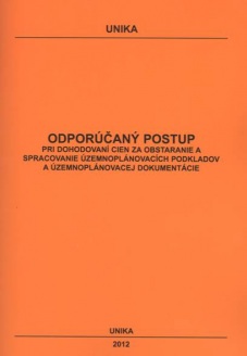 Odporúčaný postup pri dohadovaní cien za obstaranie a spracovanie územnoplánovac