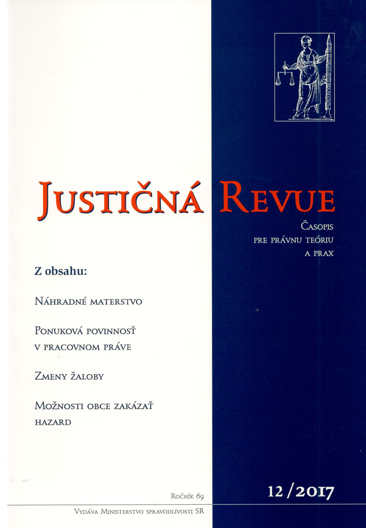 Justičná revue 12/2017 + CD