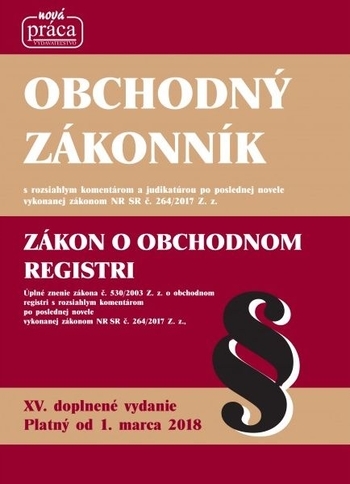 Obchodný zákonník, XV. doplnené a aktualizované vydanie po poslednej novele plat