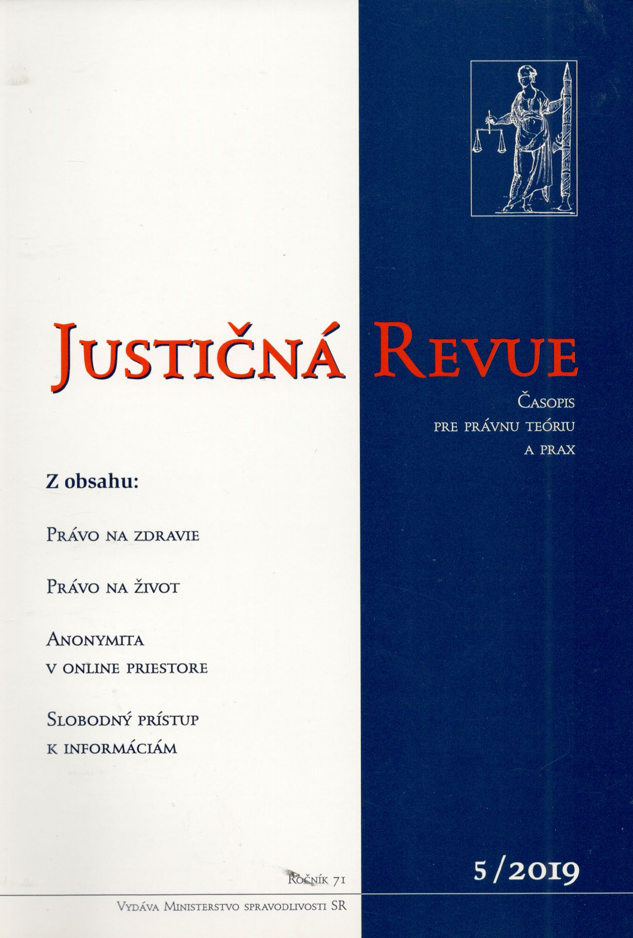Justičná revue 5/2019 + CD