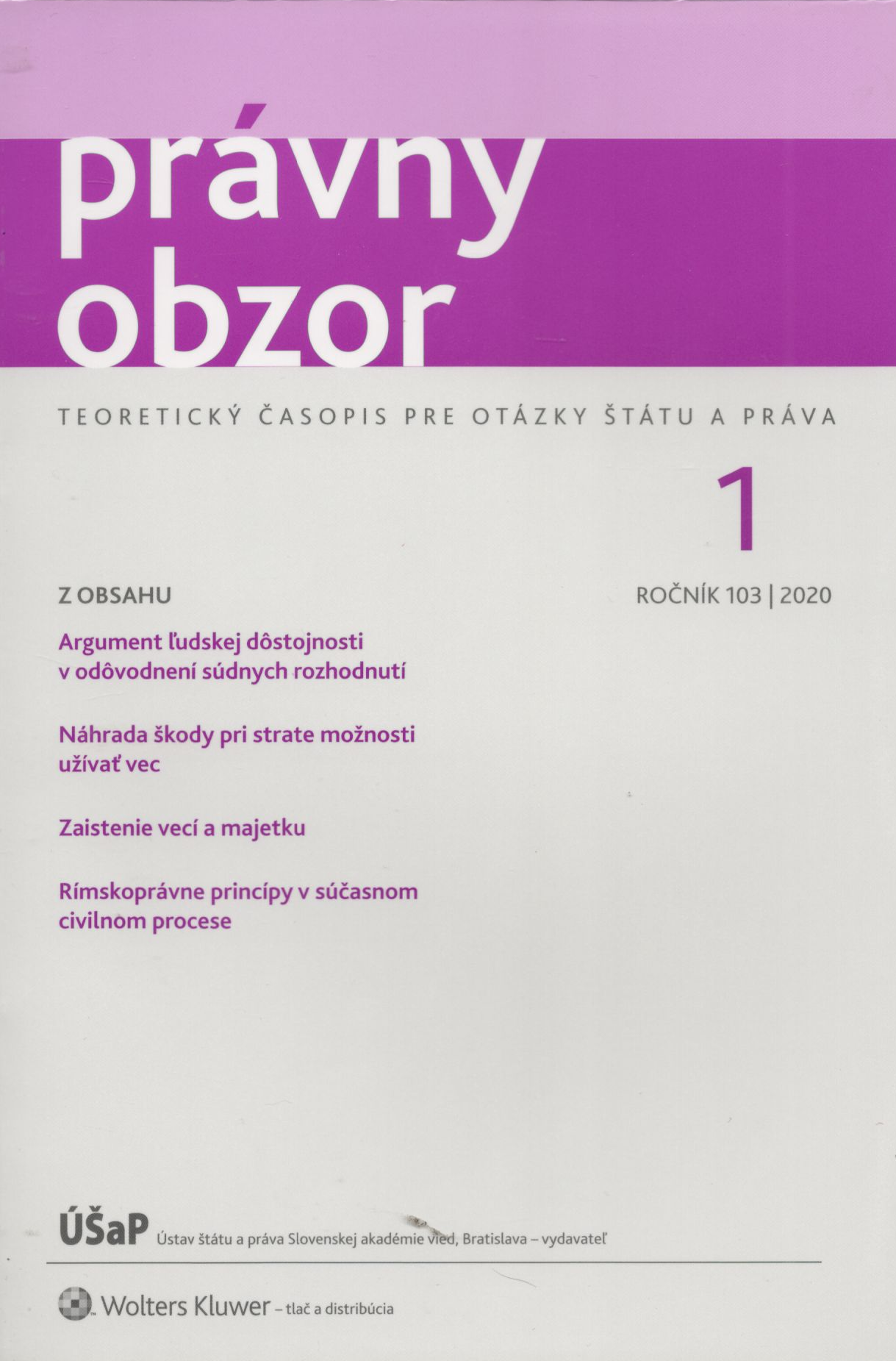 Právny obzor 1/2020