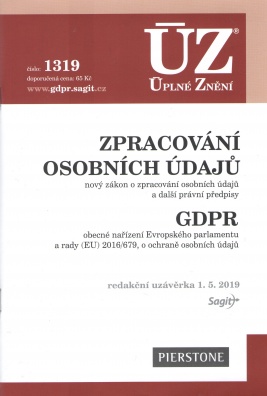 Zpracovnání osobních údajů. GDPR