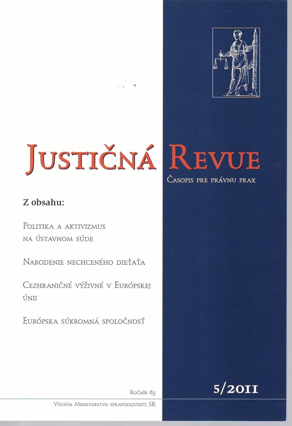 Justičná revue 5/2011 + CD