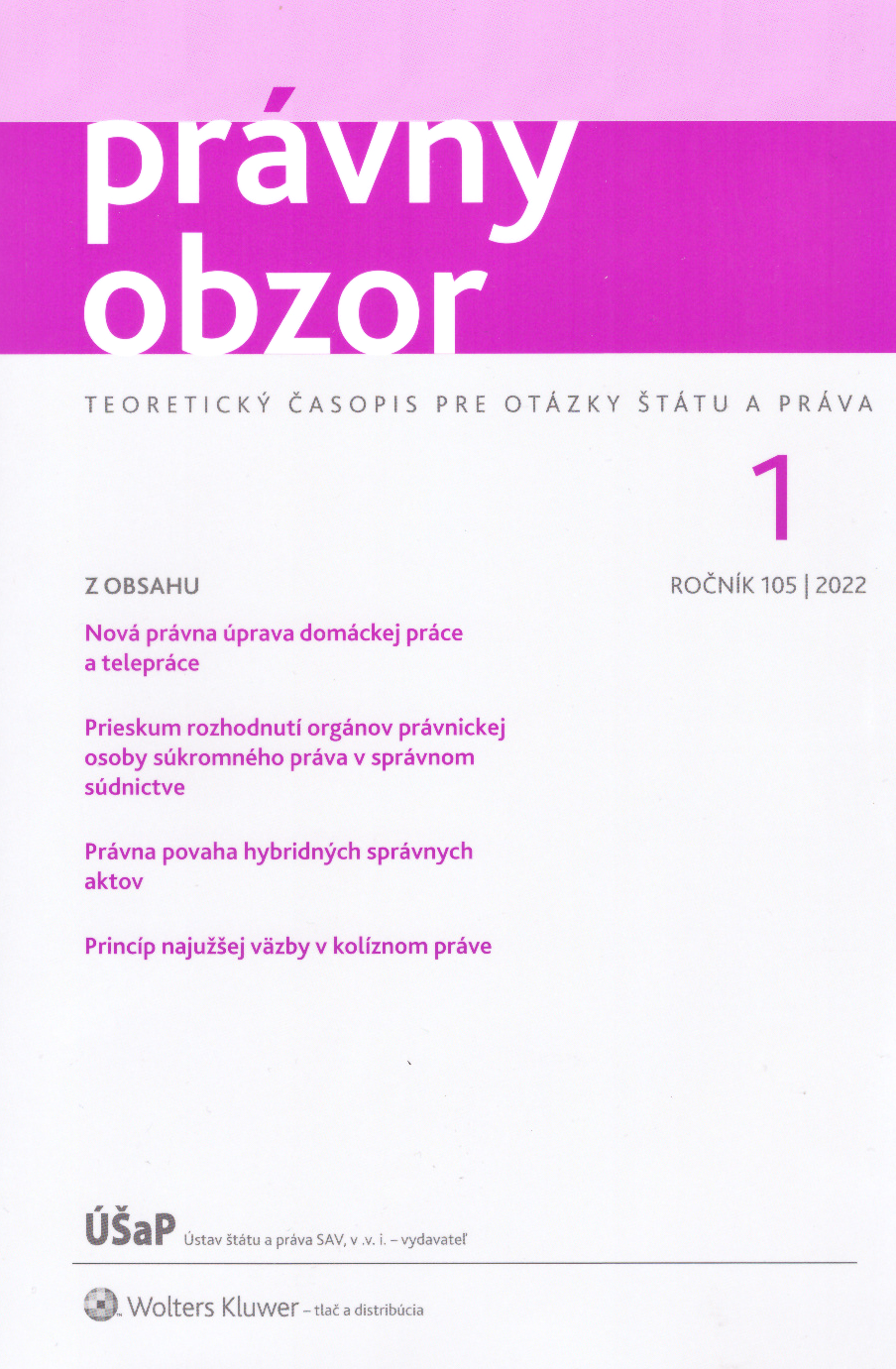 Právny obzor 1/2022