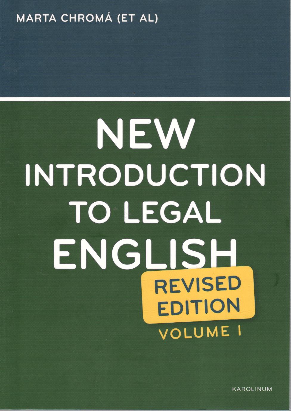 New Introduction to Legal English Volume 1