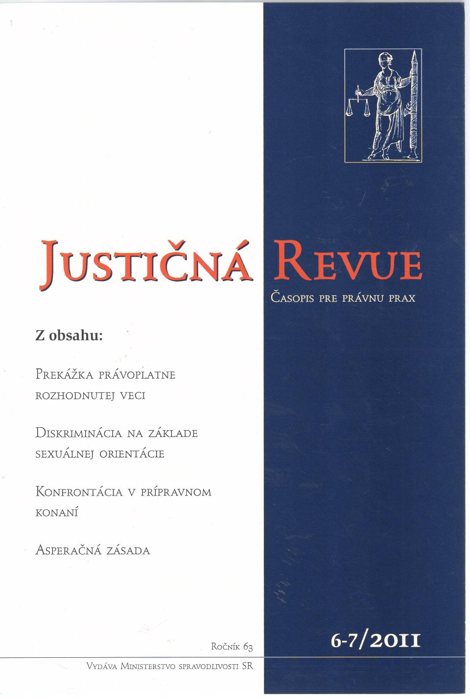 Justičná revue 6-7/2011 + CD