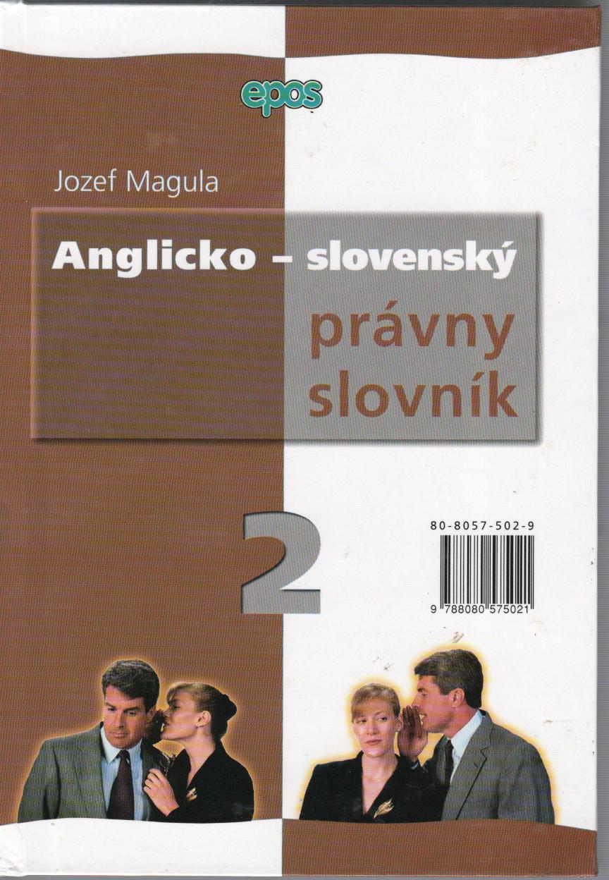 Anglicko-slovenský právny slovník 2