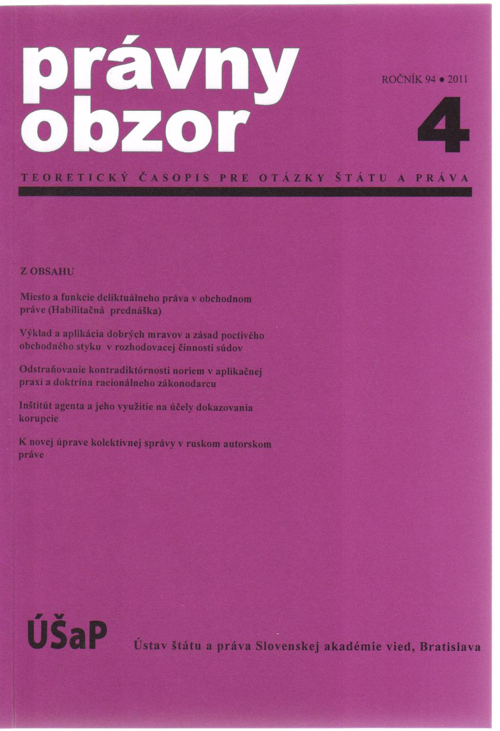 Právny obzor 4/2011