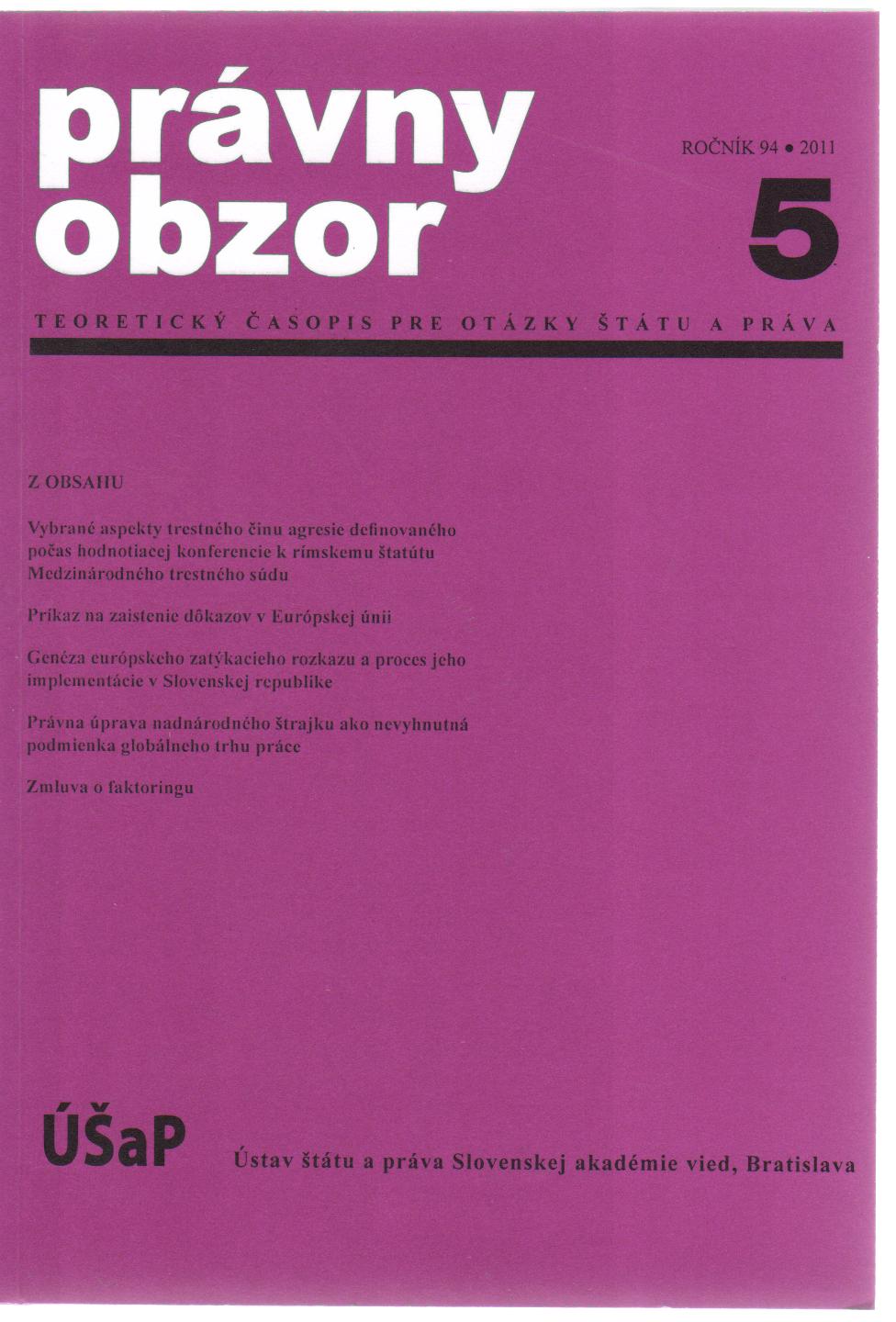 Právny obzor 5/2011