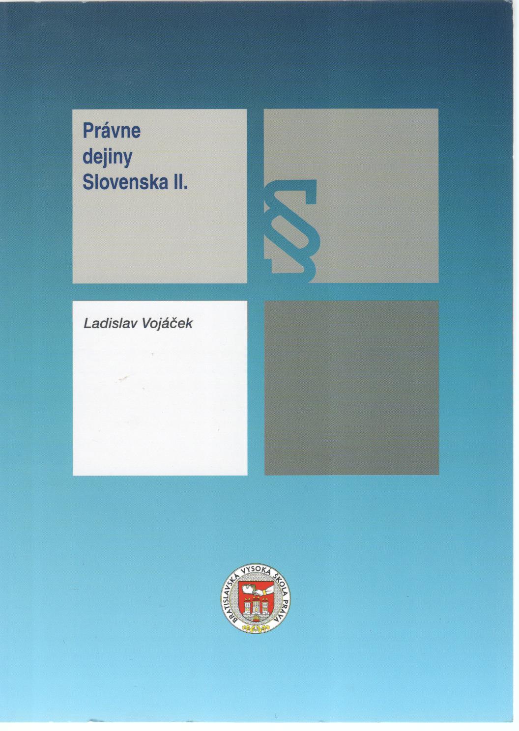 Právne dejiny Slovenska II.