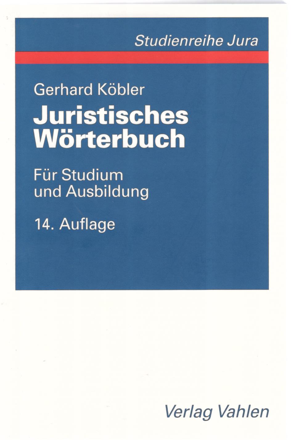 Juristisches Wörterbuch, 14.auflage