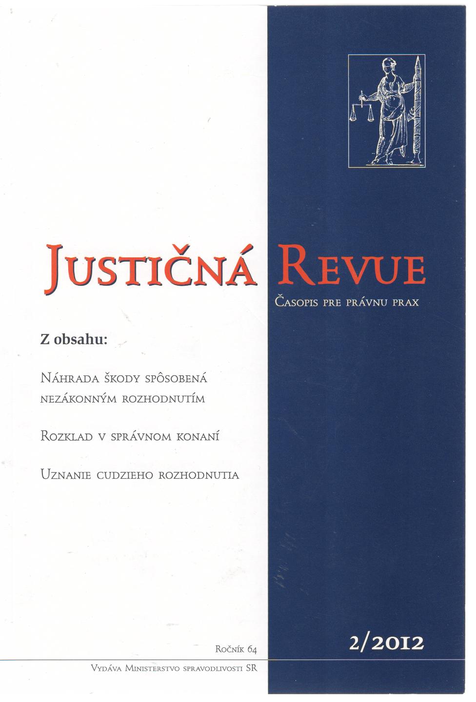 Justičná revue 2/2012 + CD