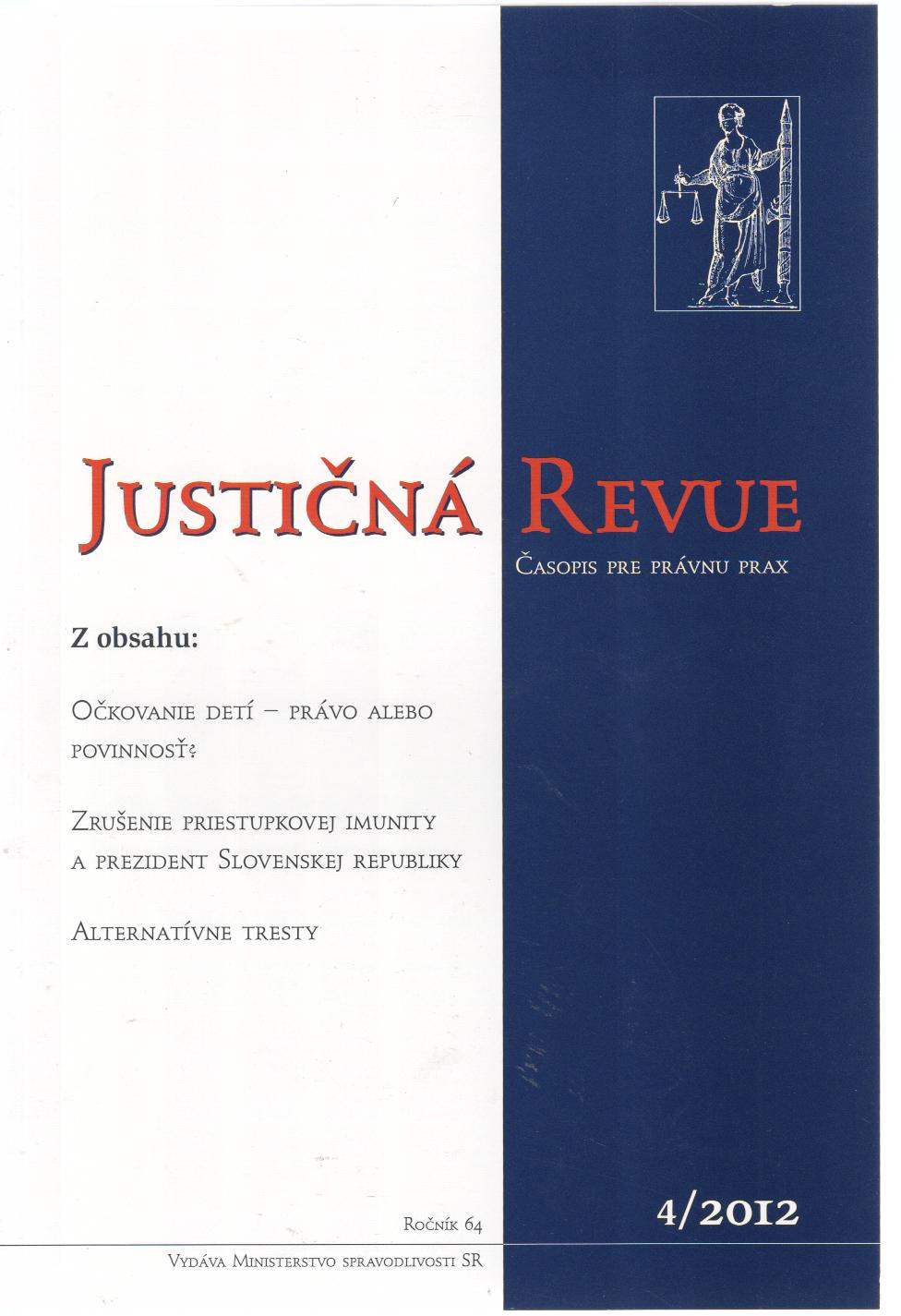 Justičná revue 4/2012 + CD