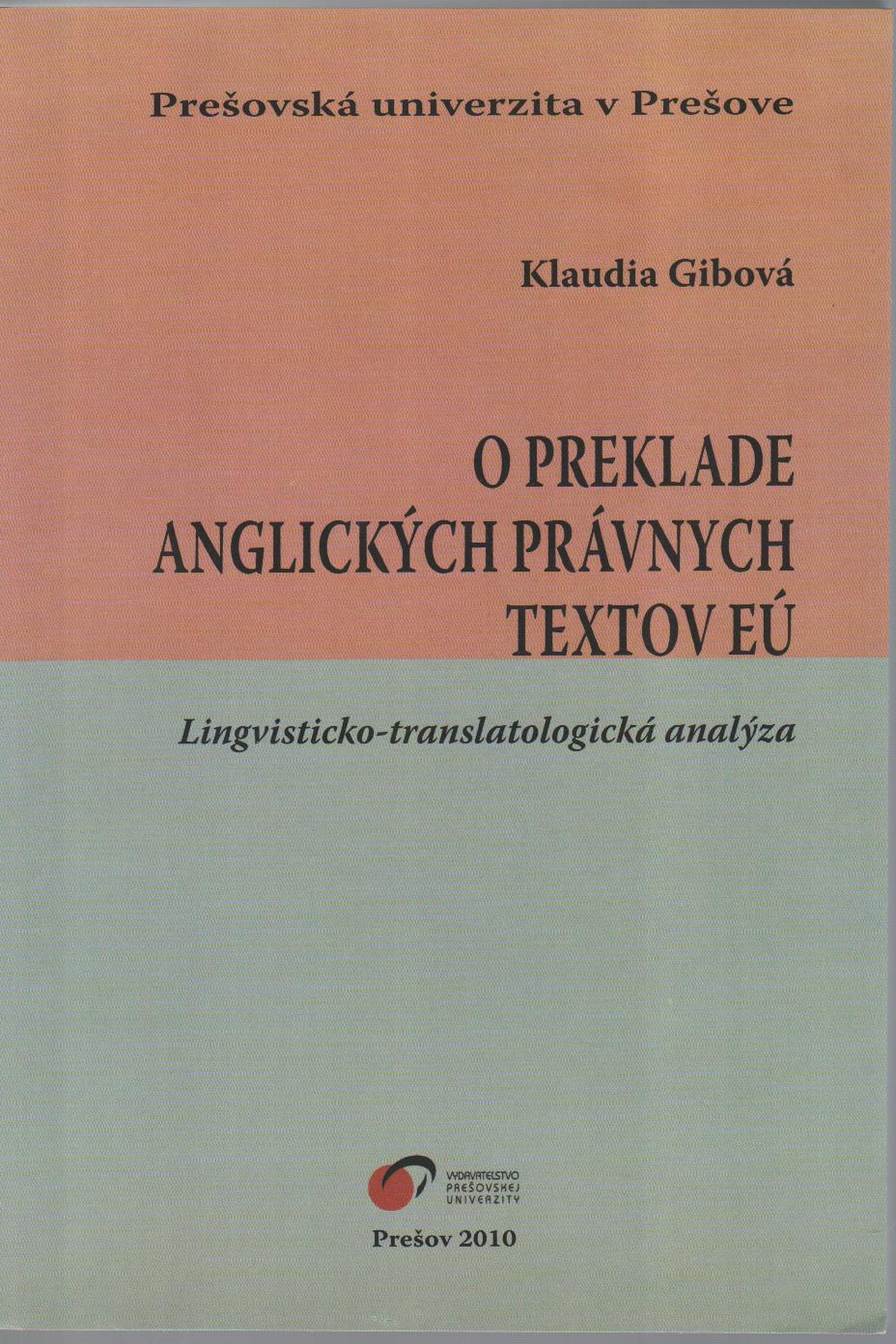 O preklade anglických právnych textov EÚ