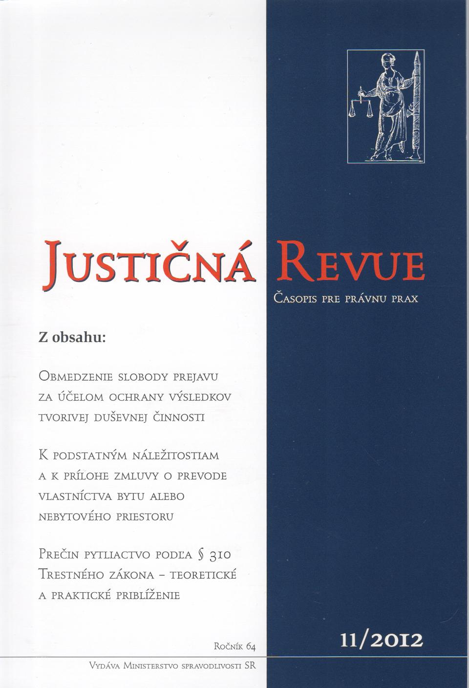 Justičná revue 11/2012 + CD
