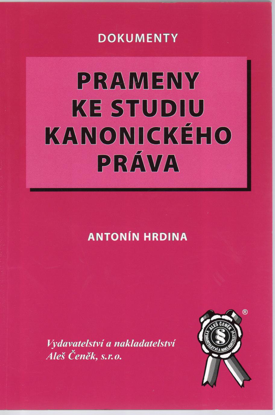 Prameny ke studiu kanonického práva