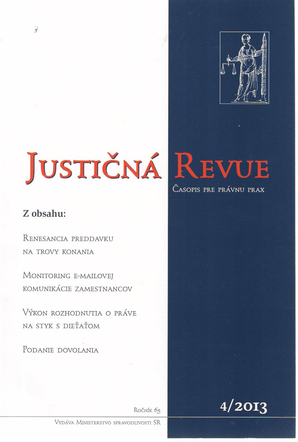 Justičná revue 4/2013 + CD