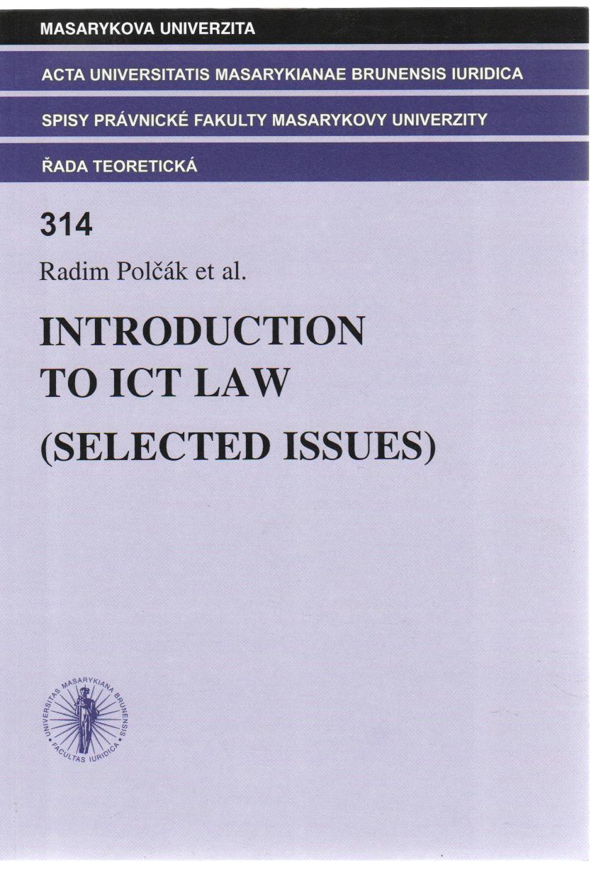 Introduction to ICT Law (selected issues)