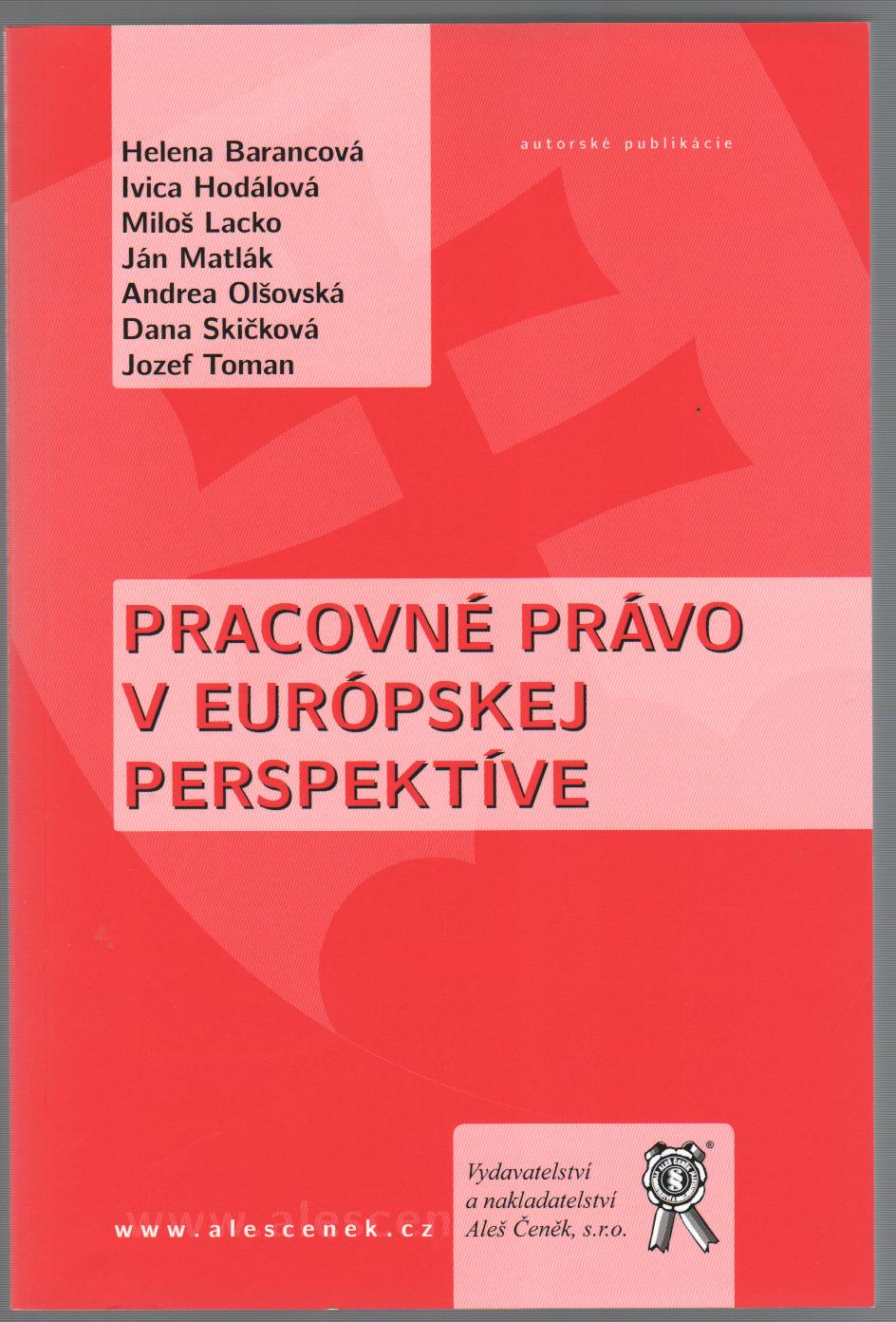 Pracovné právo v európskej perspektíve