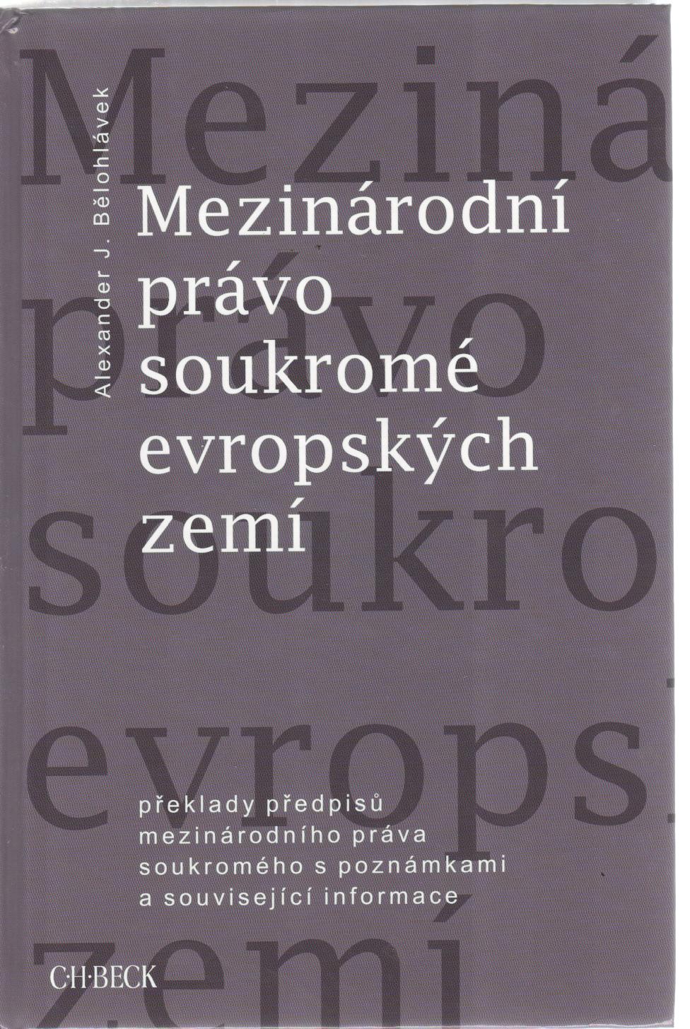 Mezinárodní právo soukromé evropských zemí