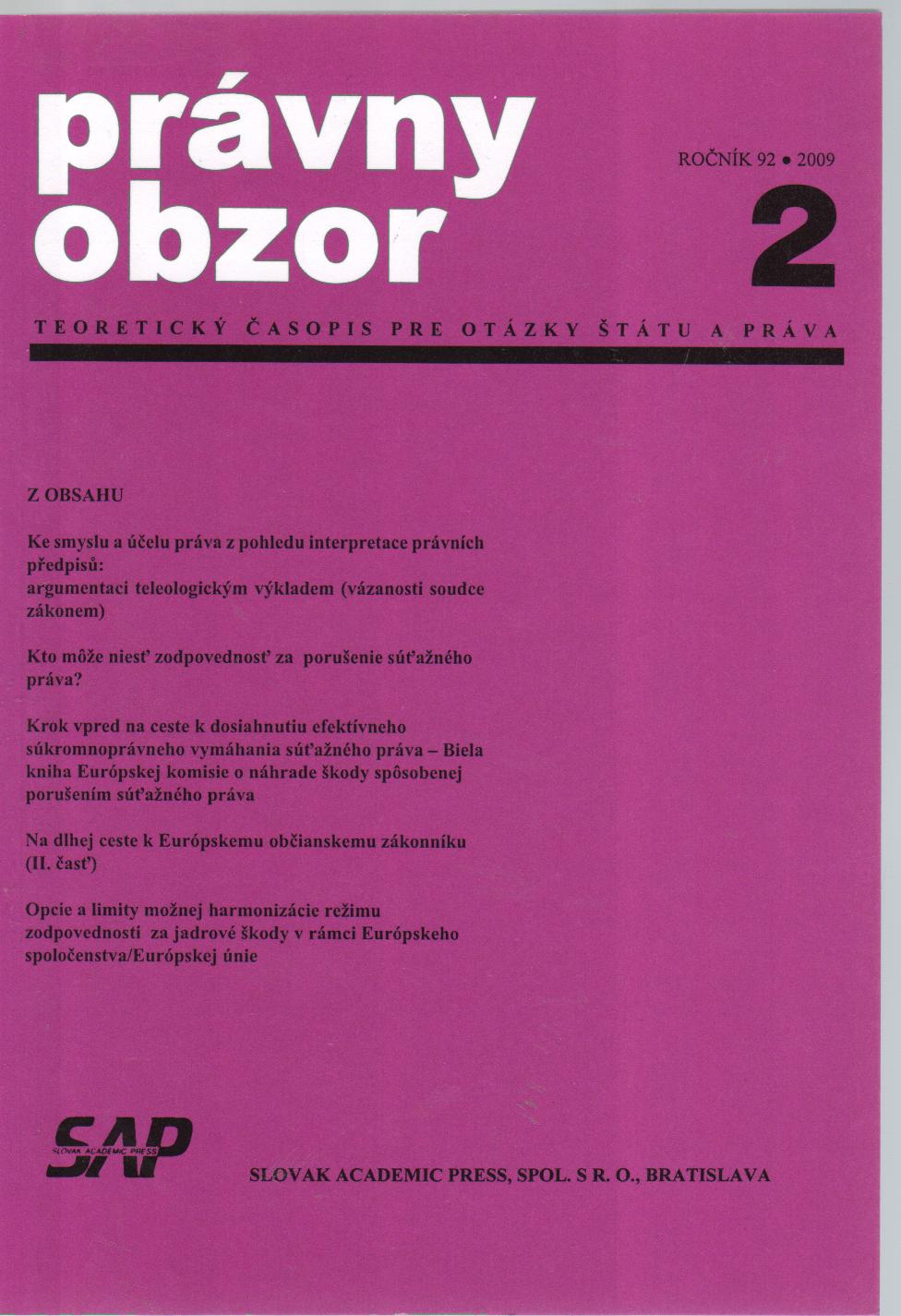 Právny obzor 2/2009