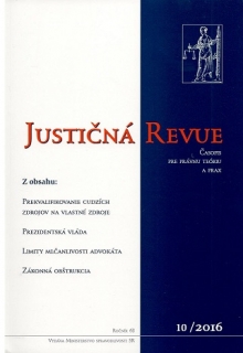 Justičná revue 10/2016 + CD