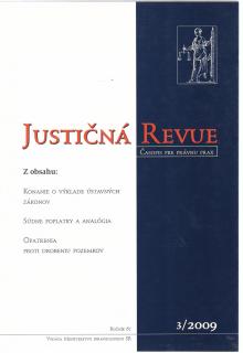Justičná revue 3/2009 + CD