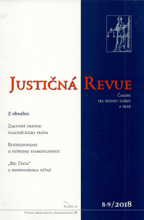 Justičná revue 8-9/2018 + CD