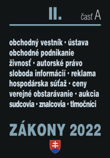 Zákony 2022 II. časť A