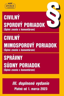 Civilný sporový poriadok, Civilný mimosporový poriadok a Správny súdny poriadok 