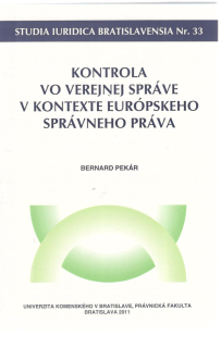 Kontrola vo verejnej správe v kontexte európskeho správneho práva