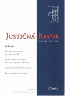 Justičná revue 1/2012 + CD