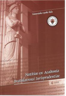 4/2011 Notitiae ex Academia Bratislavensi Iurisprudentiae