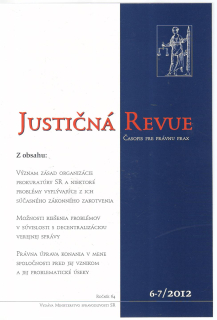 Justičná revue 6-7/2012 + CD