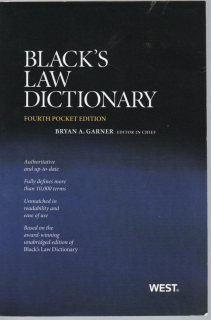 Black´s Law Dictionary, 4th pocket edition