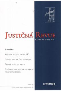 Justičná revue 8-9/2013 + CD