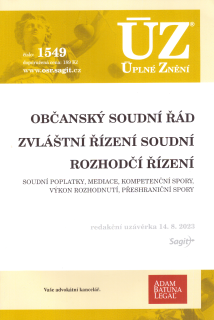 Občanský soudní řád. Zvláštní řízení soudní. Rozhodčí řízení. Soudní poplatky. 