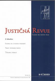 Justičná revue 8-9/2010 + CD