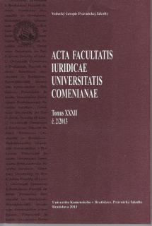 Acta Facultatis Iuridicae Universitatis Comenianae