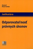 Odporovateľnosť právnych úkonov