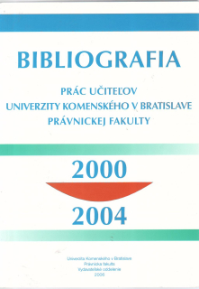 Bibliografia prác učiteľov UK v Bratislave PrF 2000-2004