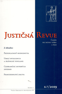 Justičná revue 6-7/2019 + CD